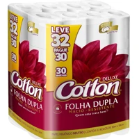 Imagem da oferta Papel Higiênico Folha Dupla Neutro  32 x 30 cm Cotton