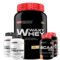 Imagem da promoção Kit Waxy Whey 900g + 2x Bcaa 100g + 2x Creatina 100g