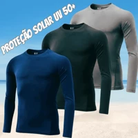 Imagem da promoção Kit 3 Camisetas Térmicas Proteção Solar Uv 50+ Manga Longa Dry Fit