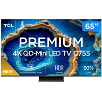 Imagem da promoção Smart TV 65" 4K UHD QLED Mini LED TCL 65C755 120Hz Wi-Fi Bluetooth 4 HDMI 2 USB