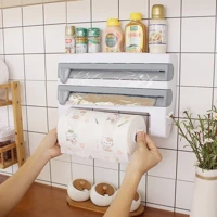 Imagem da promoção Dispenser 4 em 1 Cortador Papel Filme Aluminio Porta Papel Toalha Tempero Organizador de Cozinha