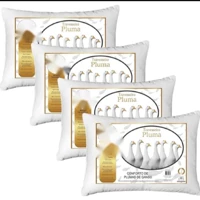 Imagem da promoção Kit 04 Travesseiros de plumas de ganso sintético 50x70 Promoção antialérgico