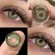 1 Par De Lentes De Contato Coloridas Envio Do Brasil PATTAYA-GREEN Com Estojo Para Uso Anual , Rápid em oferta