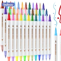 Imagem da promoção Caneta marcadora acrílica Tinta ponta dupla kit 24/36/48/72 cores sortidas , caixa de secagem