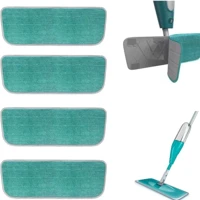 Imagem da promoção Kit 4 Refis de Pano Microfibra Verde para Mop Spray, Esfregão Lava e Seca, Rodo e Vassoura Mágica –