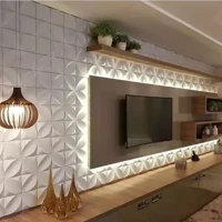 Imagem da promoção Kit 100 Placas 3D PVC 25x25 cm Revestimento Para Sala Quarto Cozinha