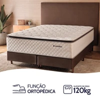 Imagem da promoção Colchão Casal Molas Ensacadas com Pillow Top Extra Conforto 138x188x38cm Premium Sleep BF Colchões