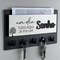 Imagem da promoção Porta Chaves Decorativo em MDF com 05 Ganchos
