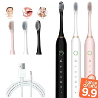Imagem da promoção Escova De Dentes Elétrica IPX7 Com Cabeça De Substituição Inteligente Ultrassônica À Prova D'água
