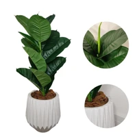 Imagem da promoção Planta Ficus Artificial Jiboia Com Vaso Origami Polietileno
