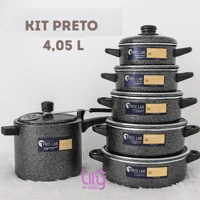Imagem da promoção Jogo de Panelas 5 peças + Panela de Pressão 4,5 litros de Excelente Qualidade