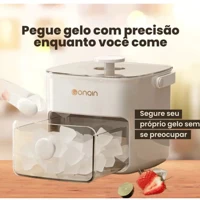 Imagem da promoção Forma de Gelo Caixa de Gelo Dispenser De Gelo 48 Cubos Com Gaveta Botão Solta Gelo E Pegador Luxo Pu