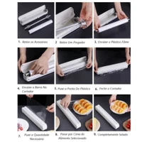 Imagem da promoção Cortador De Plástico Filme PVC Suporte Ajustável Dispensor Descartável Ventosa Aderente Selador