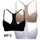 Kit 3 Sutiã Com Bojo Nadador Fecho Frontal Dia Dia Sutiã Conforto em oferta