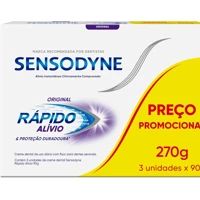 Imagem da promoção Creme Dental Sensodyne Rápido Alívio 3 unidades 90g cada
