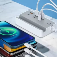 Imagem da promoção Extensão Carregador Turbo de Celular Tomada 3 USB + 3 TIPO-C cabo 100 cm