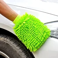 Imagem da promoção Luvas Multiuso Microfibra Chenille Premium Lavagem Automotiva Carro Moto Caminhão 25x14x2.5Cm Verde