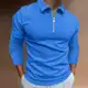 Camisa POLO casual listrada manga LONGA em oferta