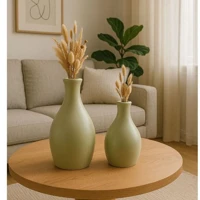 Imagem da promoção Dupla De Vaso Decorativo Em Ceramica Para Arranjos Casa Sala