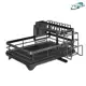Escorredor de Louça Rack De Cozinha 2 Andares Preto Yesop em oferta