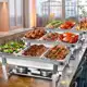 Rechaud Profissional Inox 12L com 1, 2 ou 3 Divisórias para Buffet Festas Eventos em oferta