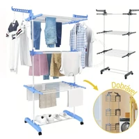 Imagem da promoção Varal De Chão Roupa Calcinha Prateleiras 3 Andares Dobrável Portátil