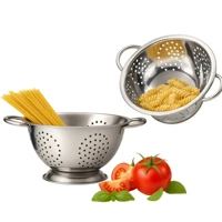 Imagem da promoção Escorredor De Massas Macarrão Alimentos Em Aço Inox 24cm