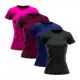 Kit 4 Camisetas Femininas Dry Fit Academia Corrida Treino Caminhada Poliéster Premium em oferta