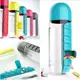 Garrafa para Academia Fitness de Água com Porta Comprimidos 600ML Lembrete de Comprimidos em oferta