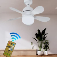 Imagem da promoção Ventilador de Teto Silencioso com Lâmpada Led Bulbo 80w Controle BF BQ Bivolt 5 Pás Flowers