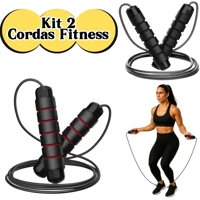 Imagem da promoção Kit 2 ou 1 Corda de Pular Crossfit Profissional 3M Profissional Crossfit Treino Rolamento Ajustável