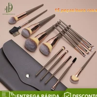 Imagem da promoção Conjunto Profissional de 15 Pincéis de Maquiagem – Alta Precisão