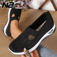 Imagem da promoção Feminino Casual 2025 Novos Sapatos De Malha Sola Macia Respirável Tênis Confortável Caminhada Ortopé