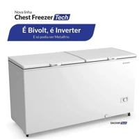 Imagem da promoção Freezer Horizontal Metalfrio 543L DA550IF | Inverter, Dupla Ação, Branco