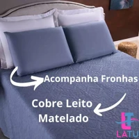 Imagem da promoção Colcha Cobre Leito 3 Peças - King/Queen/Casal Padrão/Solteiro - ATENÇÃO Cobre Leito + Duas Fronhas