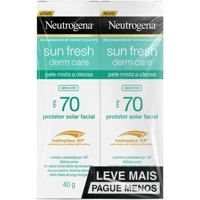Imagem da promoção Neutrogena Sun Fresh Protetor Solar Facial Para Pele Oleosa Derm Care, FPS 70, Sem Cor