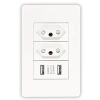 Imagem da promoção Kit 2 Tomada Usb Parede Duo Bivolt Dupla Conjunto Carregador Alimentação a