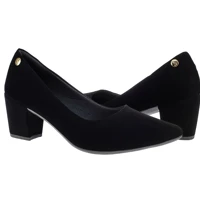 Imagem da promoção Sapato Social Scarpin Bico Fino Festa Shekinah Salto Baixo Bloco Quadrado Luxo Confortável Moda