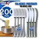 Kit 200 Garfo e Faca Talheres 100% Aço Inox 100 Garfo e 100 Faca Premium Casa Buffet Restaurante Lan em oferta
