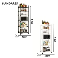 Imagem da promoção Estante 6 Prateleiras Cozinha de Aço Multiuso Panelas Casa Sala Quarto Organizador