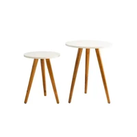 Imagem da promoção Mesa Redonda De Canto Apoio e Lateral Retro Pe Palito - KELAN