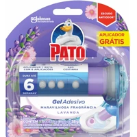 Imagem da promoção Pato Desodorizador Sanitário Gel Adesivo Lavanda, Limpeza Banheiro, Com Aplicador, 6 Discos