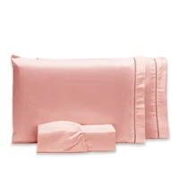 Imagem da promoção Roupa de Cama Casal 400 Fios Micropercal 3 Pçs Jogo de Lençol Extra Macio Toque de Pessego