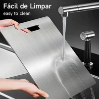 Imagem da promoção Tábua De Corte 304 Aço Inoxidável Antibacteriana À Prova De Mofo 46 cm tábua de cozinha REAL LIFE.BR