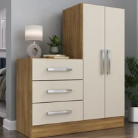 Imagem da promoção Cômoda 2 Portas 3 Gavetas Dunas Nature Off/White