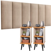 Imagem da promoção Conjunto Quarto Bidê 2 Mesa de Cabeceira e 1 Cabeceira Casal 1,40 Varias Cores