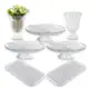 Kit Lapidado - 3 Boleira 23cm+2 Bandeja Lapidado+2 Vaso Decoração Festas Aniversario em oferta