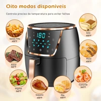 Imagem da promoção Fritadeira inteligente Air fryer Automático Grande Capacidade Mecânico Knob Digital Touch