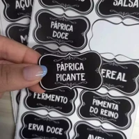 Imagem da promoção 50 Etiquetas Adesivas Para Potes de Temperos e Mantimentos Vinil Resistente A Prova D'água 5x3cm