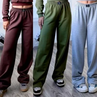 Imagem da promoção Calça Pantalona Feminina Cintura Alta no moletom Calça Wide Leg Moletom Feminina calça feminina larg